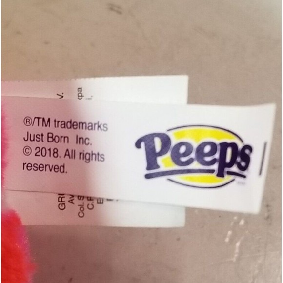 PEEPS Large Plush 16" Colorful Rainbow Zebra Print Stuffed Pink Purple RUZ Brand - Picture 3 of 5